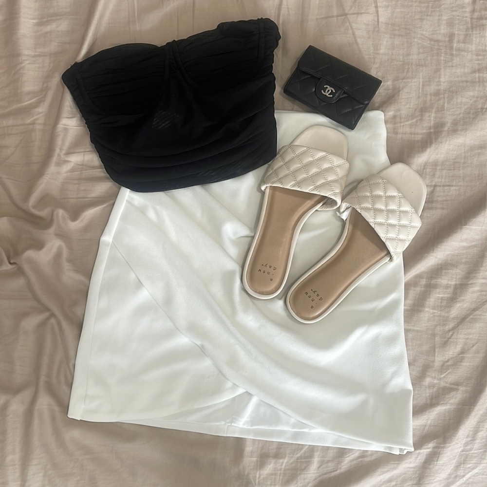 Zara Black Ruched Corset Top